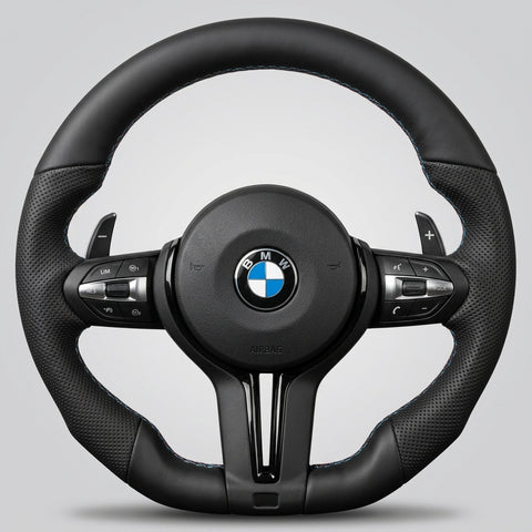 Volant BMW livré complet avec airbag, boutons et palettes