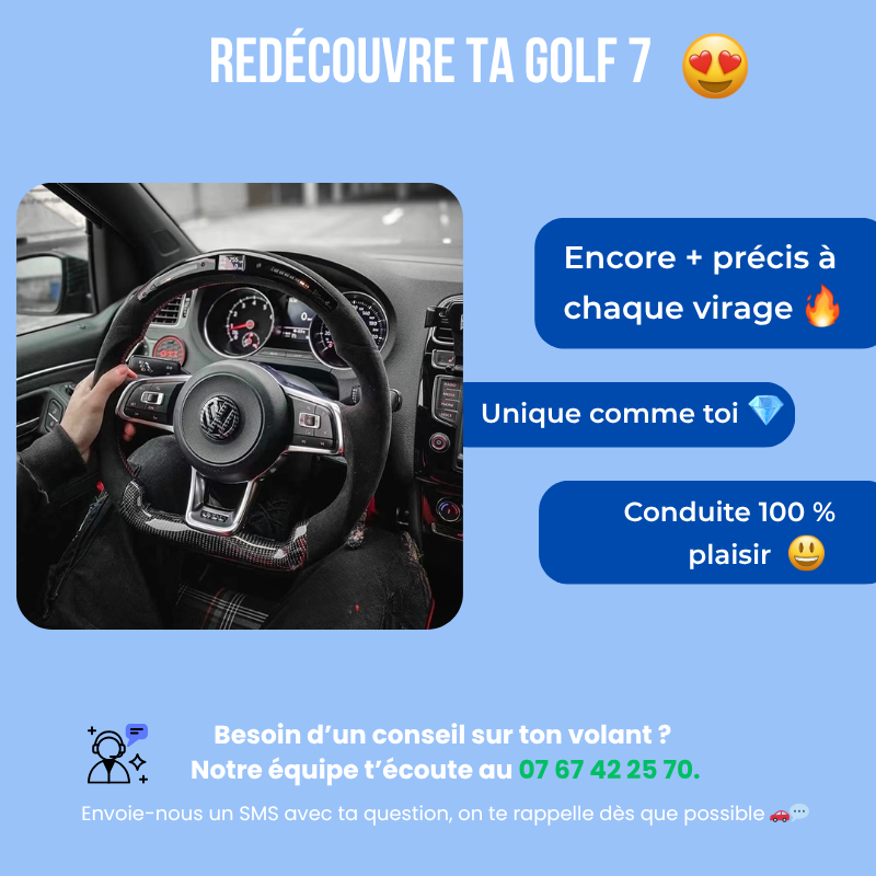 Volant Personnalisé Golf 7 GTD/GTI/R